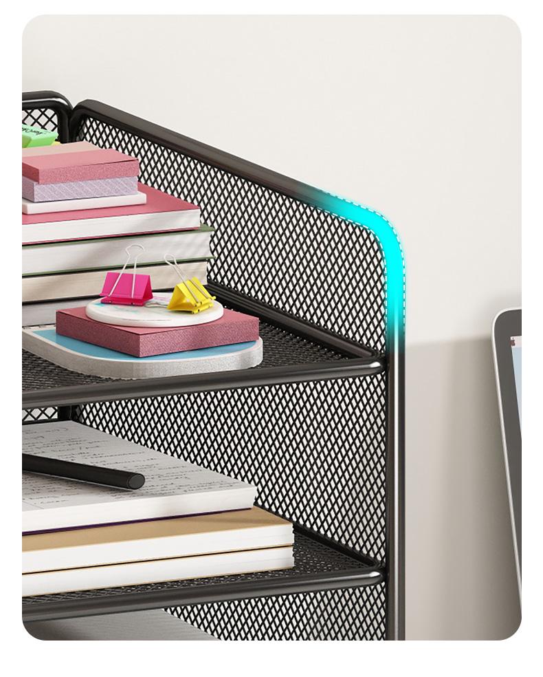 Metal Office Desk Organizer & File Storage Box