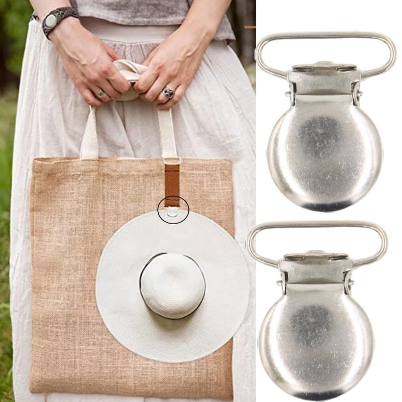 Stylish Metal Suspender Attachments Set of 10 Bracers Clip for Pants Overalls Shoulder Strap Pacifier Adjustment Clip