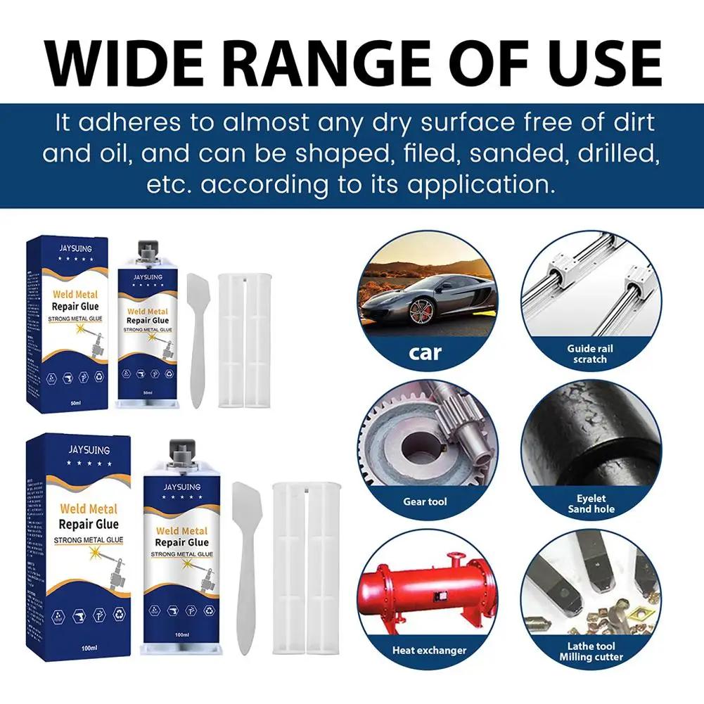 50/100ml Metal Repair Paste With Tools Industrial High Strength Sealant Weld Heat Resistant Metal Repair Agent Glue