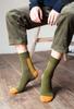 QPANDA Men's Thin Sports Socks 5-Pair Set, Antibacterial Odor-Resistant Cotton, Sweat-Absorbing, Size 24-28cm, Colorful