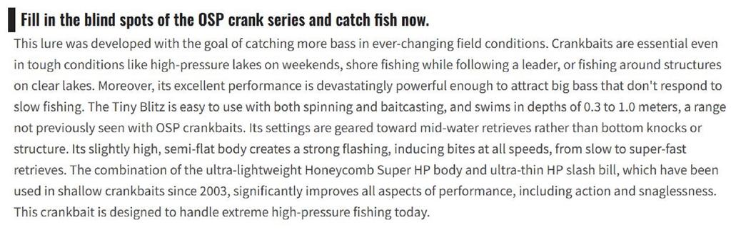 OSP Blitz Tiny 46 mm 6,5 grame Nada plutitoare P-20 (0638)