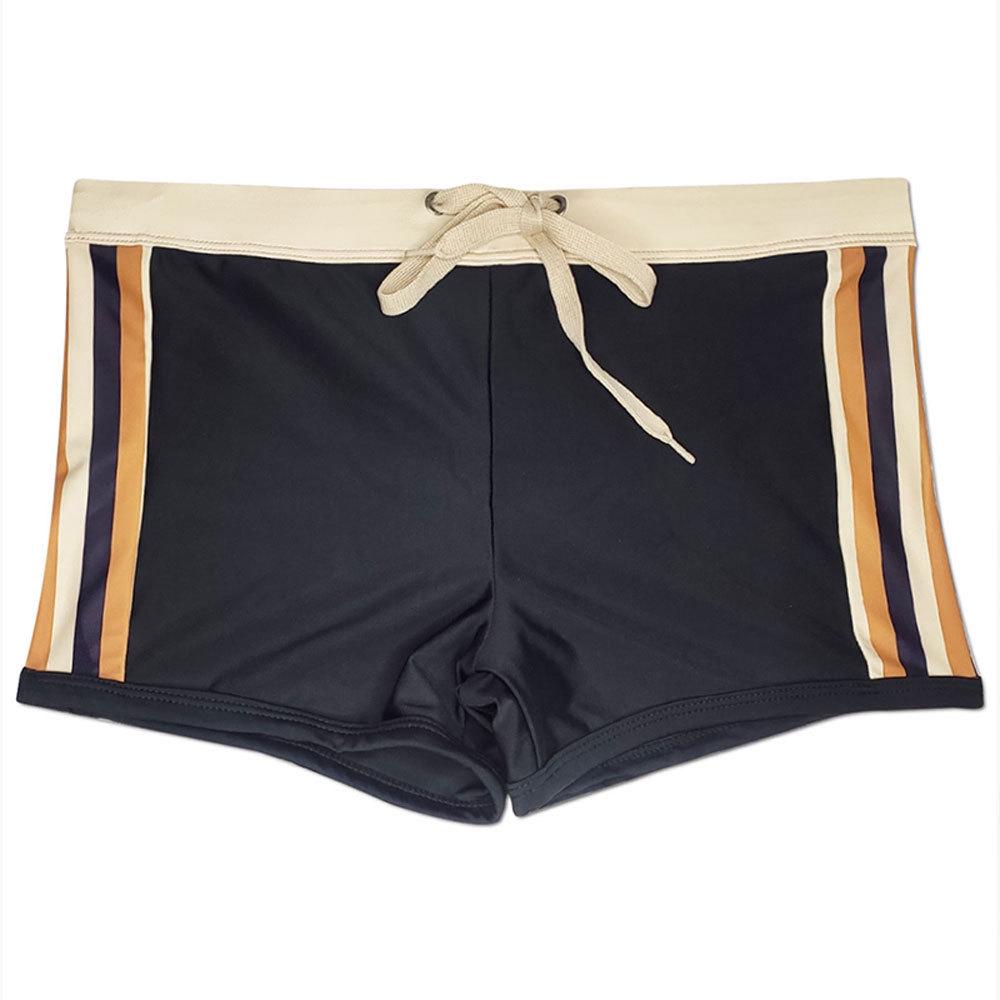 UXH Men's Side Print Square Leg Beach Boxer Swimsuit