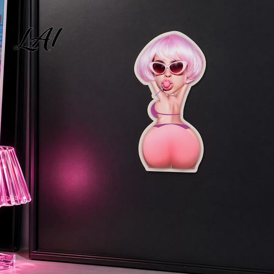Zachte Buik Koelkastmagneet Papa met Buik Stressverlichter Knijp Notitiehouder Koelkastmagneet Foto voor Keukendecor