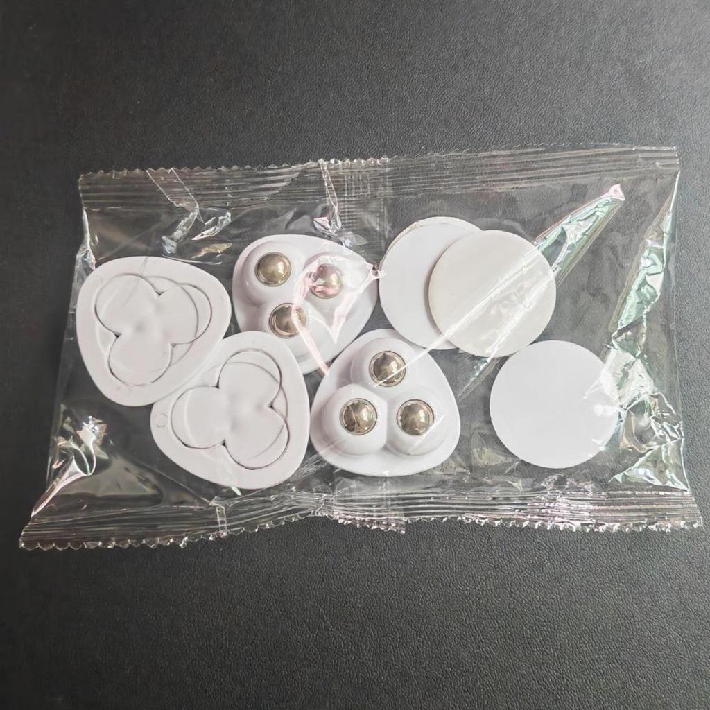 No-Punch Adhesive Triple Ball Casters - Silent, Wear-Resistant Rollers for Box Bases (Home/Office Use)