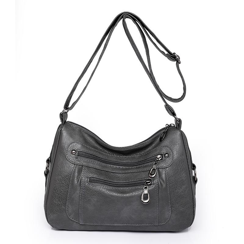 Urban Simple Women's Bag PU Soft Leather Messenger Bag Fashion Casual Shoulder Small Square Bag