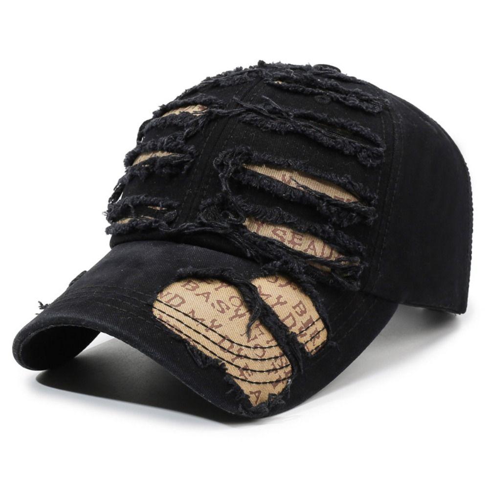 Cotton Retro Peaked Cap Letter Print Cowboy Hat Fashion Baseball Cap Unisex Men Women