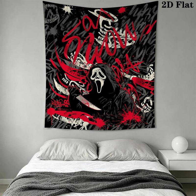 Scream Wall Tapestry Aesthetic Wall Hanging Printed Fabric Blanket Decorative Tapestries for Bedroom Living Room Home Decor