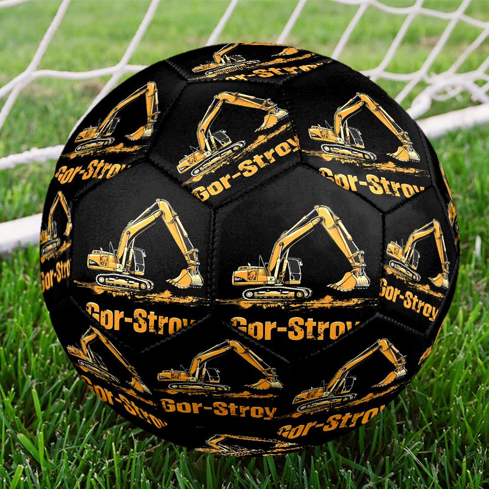 Excavator Theme Size 5 Soccer Ball, Suitable for Both Indoor and Outdoor Matches, a Gift Suitable for Everyone.