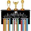 Portamedaglie da Parete in Metallo 4 File Espositore Scaffale per Trofei Supporto Contiene 70+ Medaglie per Sport Ginnastica Calcio Nuoto Premi 15,7 x 7,9 Pollici