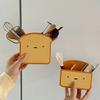2Pcs Toast-Shaped Magnetic Refrigerator Storage Box No-Drill Wall-Mounted Organizer for Kitchen Office Space-Saving Cute Home Decor for Spice Tea