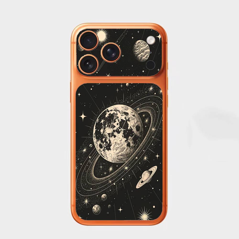 

Solar System Fiber Skin Wrap Change Case for iPhone 17Pro,17Pro Max Back Sticker Cover iPhone17pro