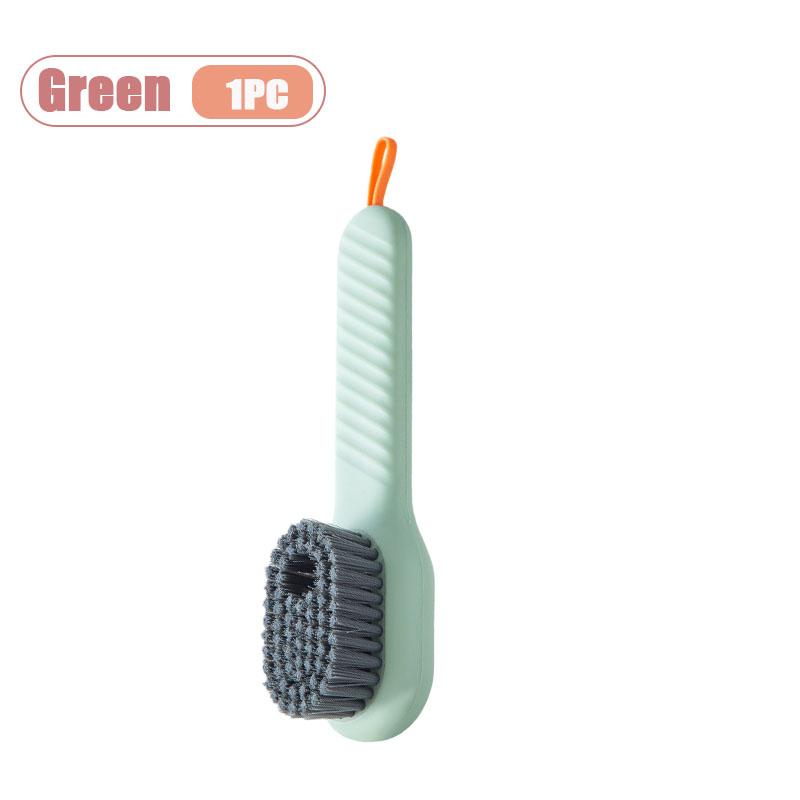 Multifunctional Liquid Dispensing Shoe Brush One Hand Press Cleaner for Sneakers Boots Household Laundry Scrubbing Tool