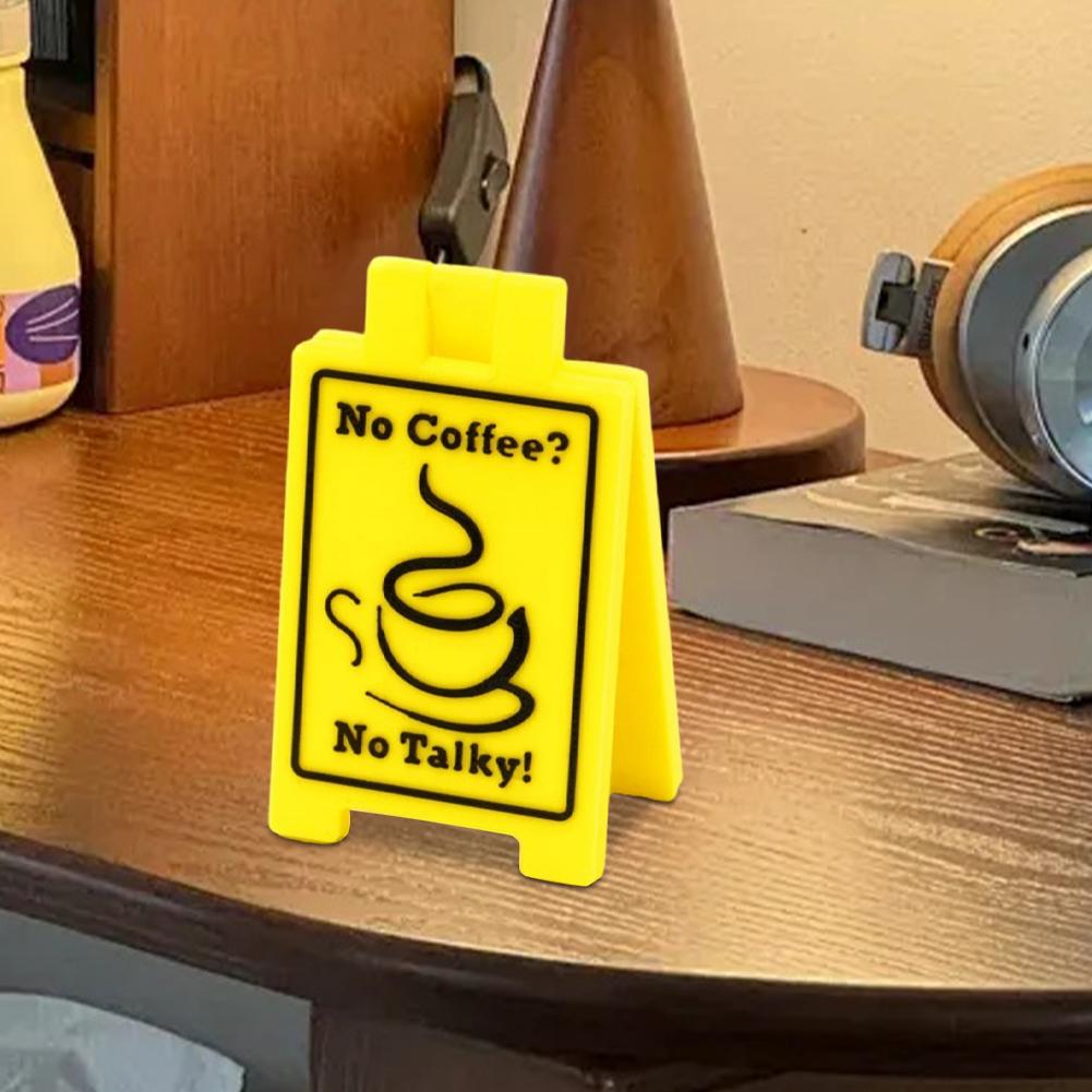 Cat Vomit Sign Funny Creative Caution Sign Dog Vomit Warning Sign 3D Printed Novelty Desk Decoration Cute Gag Gift