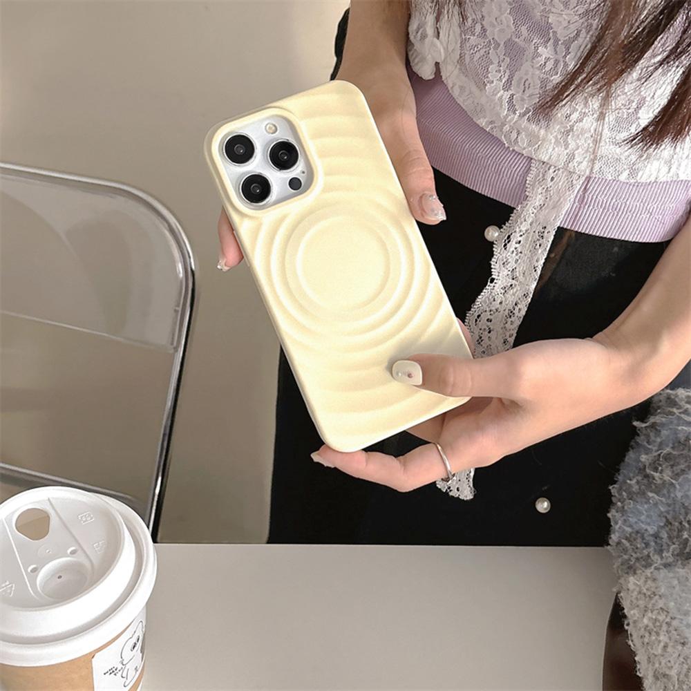 Cute 3D Water Ripple Magsafe Phone Case For iPhone 16 15 14 13 12 11 Pro Max Plus Magsafe Magnetic Wireless Charge Cover New