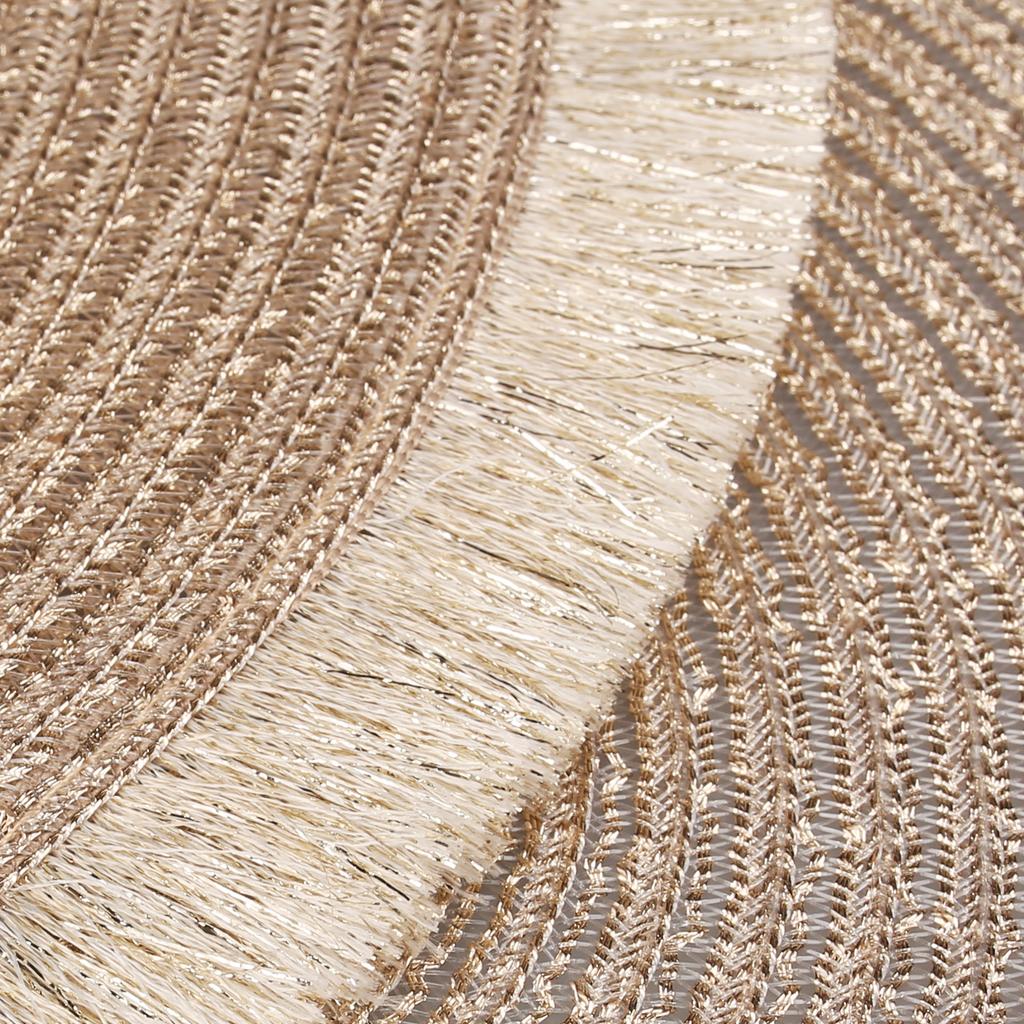 Set of 4/8 Dining Mat Modern Round Tassel Placemats Heat Resistant Table Pad for Bedroom Living Room Kitchen Christmas Decor