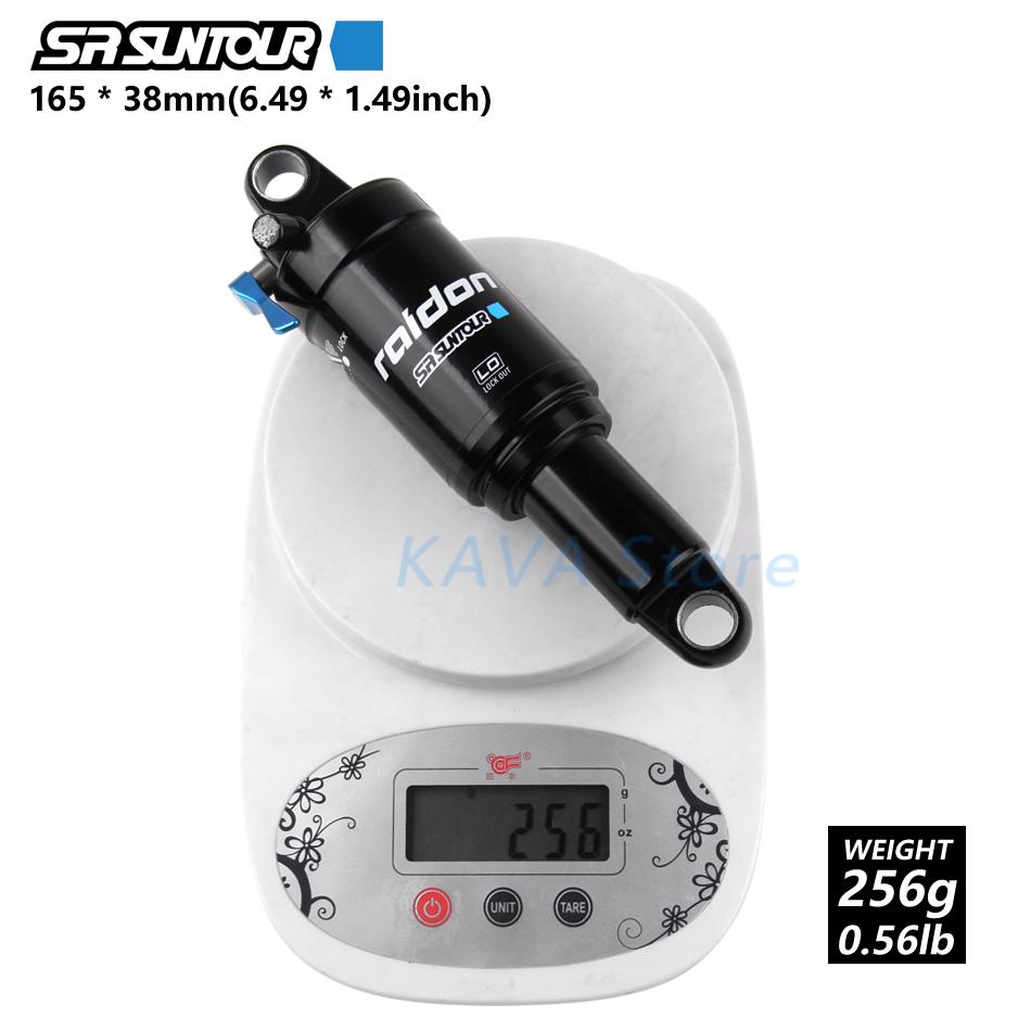 SR SUNTOUR 165mm Shocks baicycle 165/190/200mm Rebound Pressure BMX Mountain Bike XC Air Suspension Absorber Lighter to DNM