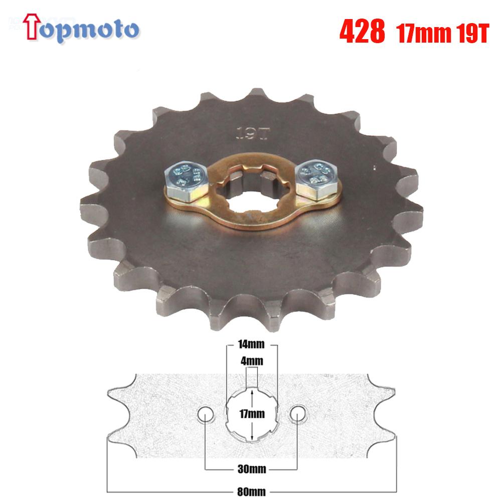 428# 17mm Teeth Front Engine Sprocket 10 11 12 13 14 15 16 17 18 19T For Dirt Pit Bike ATV Quad Go Kart Buggy Scooter Motorcycle