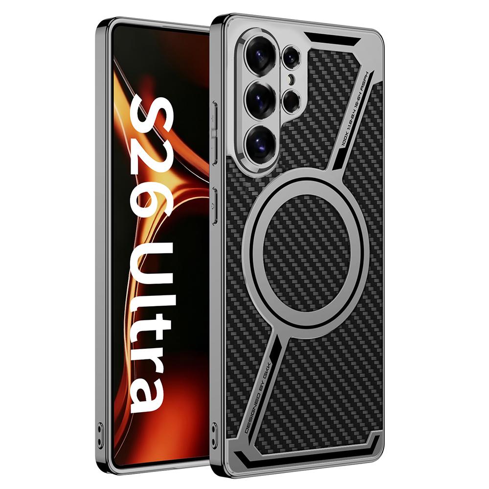 GKK For Samsung Galaxy S26 Ultra Magnetic Case Anti-Scratch PC+TPU+PU Phone Cover