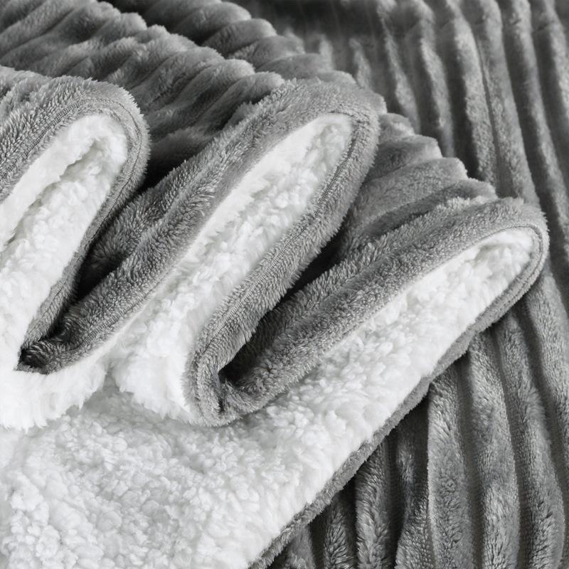 Lambswool Double-Layer Solid Color Flannel Sofa Blanket