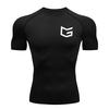 Kompressionsshirt mit Grafikprint für Herren, schnelltrocknend | Funktionsshirt für Fitnessstudio, Laufen und Sport RL000730