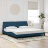 Bed Frame without Mattress Blue 200x200 cm Velvet