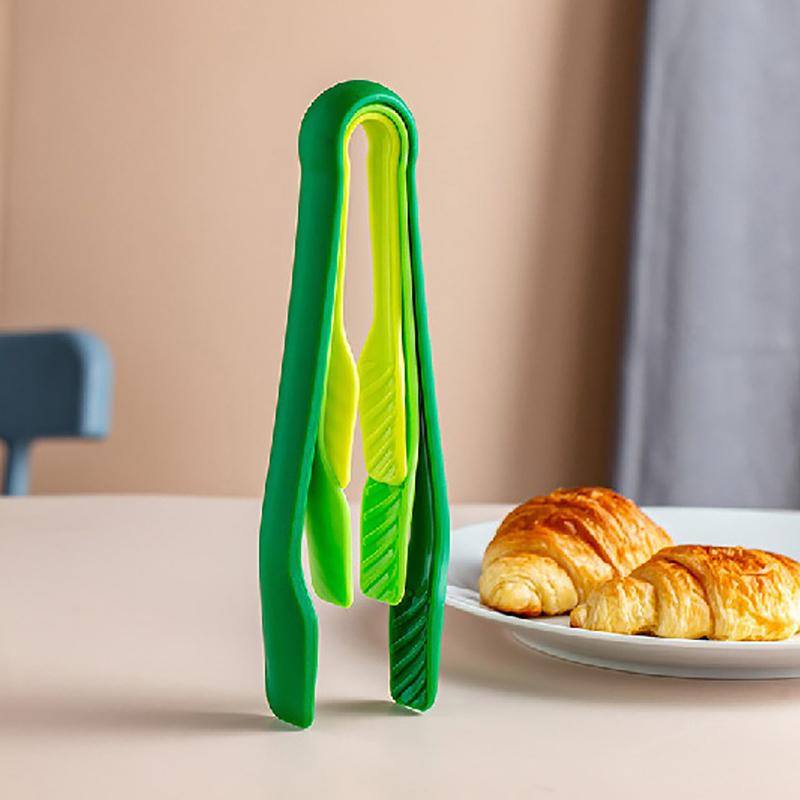 3Pcs/Set Non-Slip Food Tong Food Grade Plastic Bread Tongs Salad Serving Tongs Kitchen Cooking Clip Clamp Bbq Tools Accessories