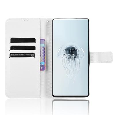 Dla ZTE nubia Red Magic 10 Pro+ 5G/10 Pro 5G Etui Skóra PU Diamentowa Tekstura Portfel Pokrowiec na Telefon