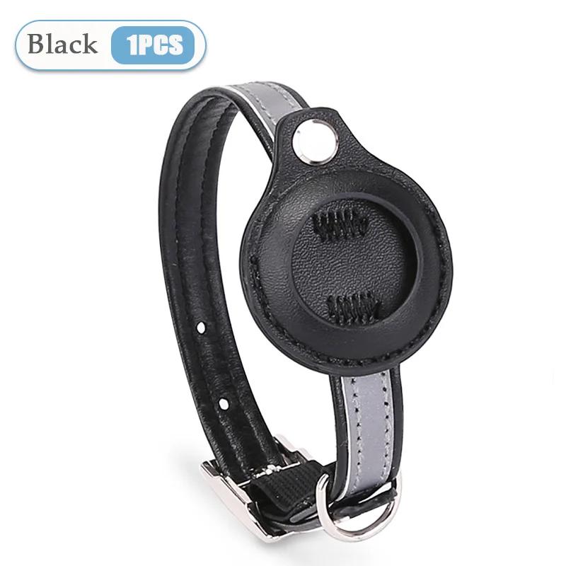 Pet GPS Tracker Leather Pet Adjustable Collars for Apple Airtag Location Tracker Dog Cat Anti-lost Reflective Protection Case