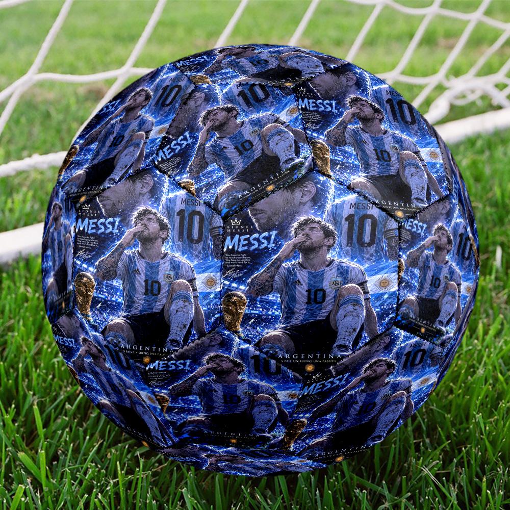 Messi 10 Number World Cup Champion Size 5 Football Machinestitched Indooroutdoor Universal Football Surprise Collection Gift
