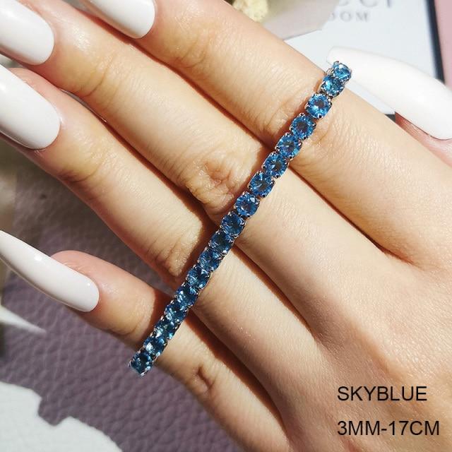 New Fashion Luxury 925 Sterling Silver Tennis Women's Bracelets Bangle for Women Christmas Gift Jewelry