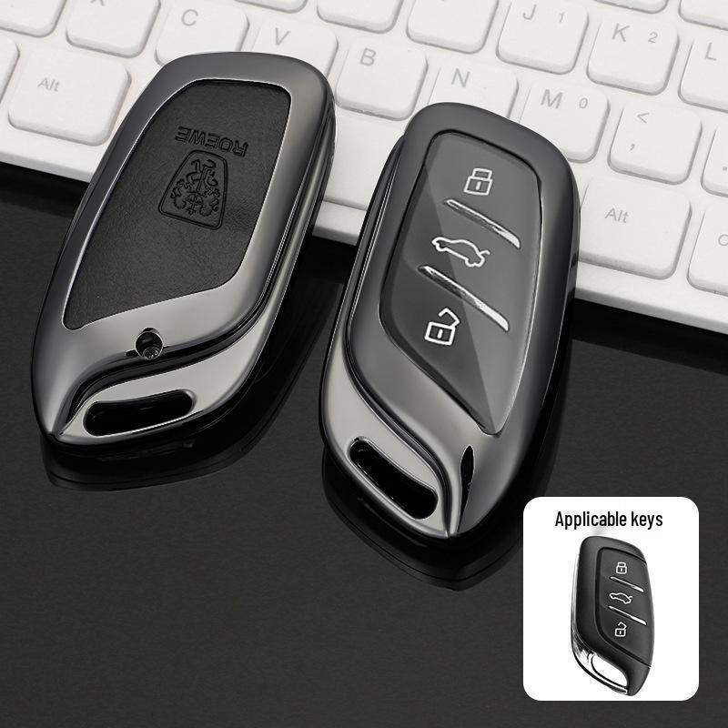 Roewe Car Key Case for 350, 350c, W5, 360, 750 Models - Folding Protective Shell with Buckle for Men and Women