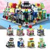 Lego-Compatible Street View Snack Street Mini City Building Toys for Kids - Creative Gifts for Boys & Girls