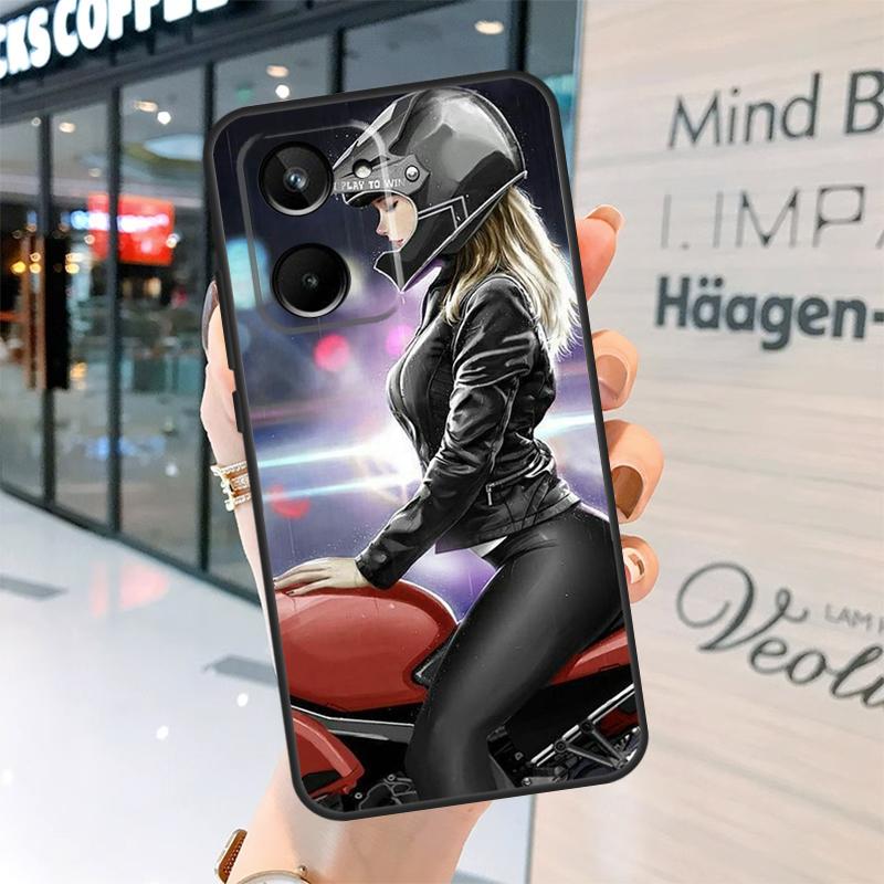 

Motorcycle girl Anime Case For Realme 15 14 13 12 11 Pro Plus GT6 GT7 Pro C55 C51 C35 C53 C61 C65 C67 C63 C71 C75 Realme GT7 Pro
