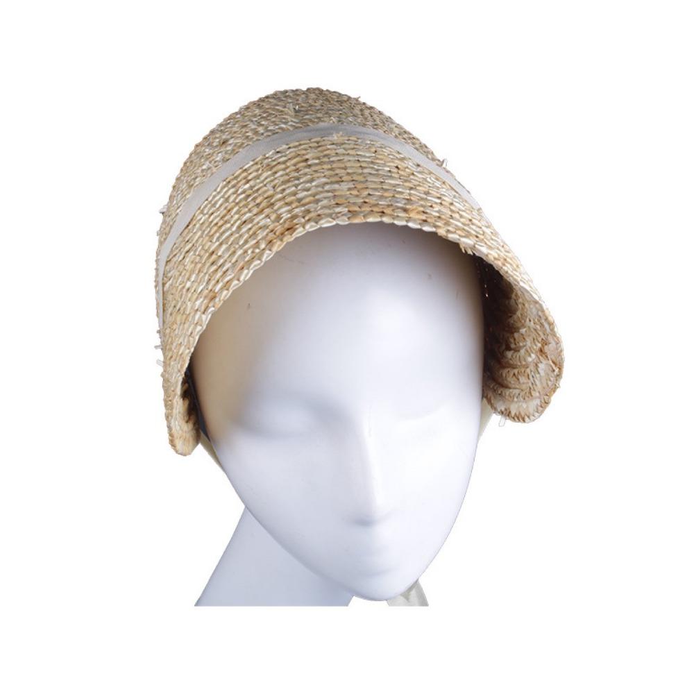 Sweet Lace-up Beach Hat French Style Flat Top Hat Outdoor Camping Beach Party Photo Props