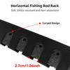 1 Pair Horizontal Fishing Rod Rack Wall-mounted Fishing Pole Holder for Garage and Boat