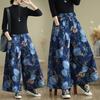 Dimanaf 2025 Spring Jeans Women Elastic Basic Long Pants Loose Casual Denim Blue Wide Leg Pants Casual Trousers Plus Size Pants