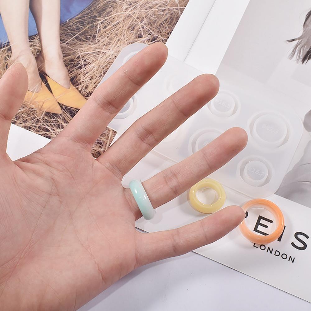Mixed Size Rings Epoxy Resin Molds UV Silicone Casting Crafts Mould Rings Pendants For DIY Jewelry Making Findings Supplies