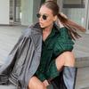 New American Retro Green Plaid Shirt Niche Loose Long Sleeve Shirt Women