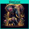Diamond Elephant Painting Kit 5d Full Drill Round Diamonds Art Diy Mosaic Embroidery Cross Stitch Handcraft Animal Wall