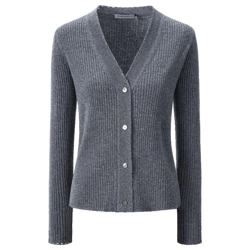 

GIOVANNI VALENTINO Women s Wool Blend V-Neck Cardigan L