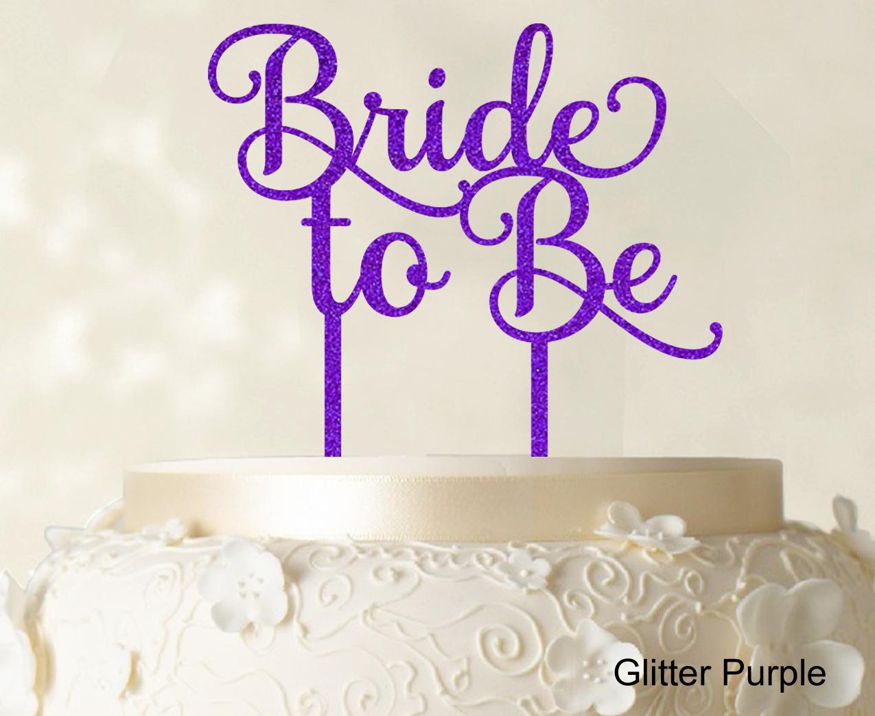 

Bride To Be Wedding Cake Topper Blue Cake Topper Wedding Cake Decoration Available 6 -7 Inches 6-7 Inches фіолетовий