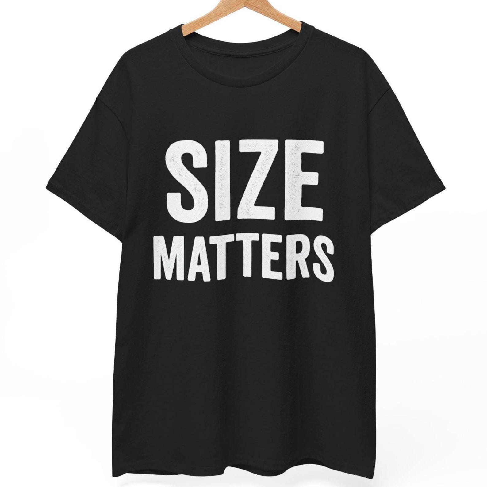 Size Matters Fishing T-Shirt: Funny Angler Graphic Tee 2XL