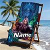 Custom Name Personalized Final Fantasy Print Beach Towel, for Trip Camping Beach Party Home Decor, Birthday Gift for Family & Friends