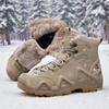 Warm Fur Men Tactical Boots with Straps for Combat Training Waterproof Straps Outdoor Hiking Shoes Multifunctional Motorcycle