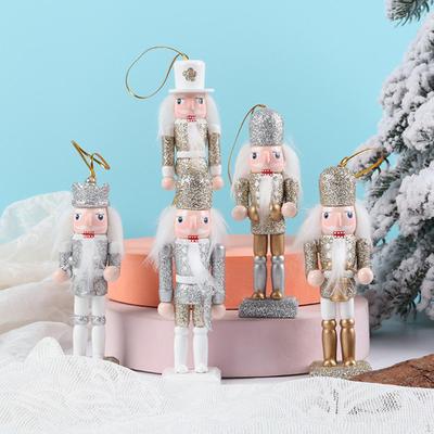 5 Pieces 13cm Christmas Nutcracker Ornaments Photo Props Collectibles Figures