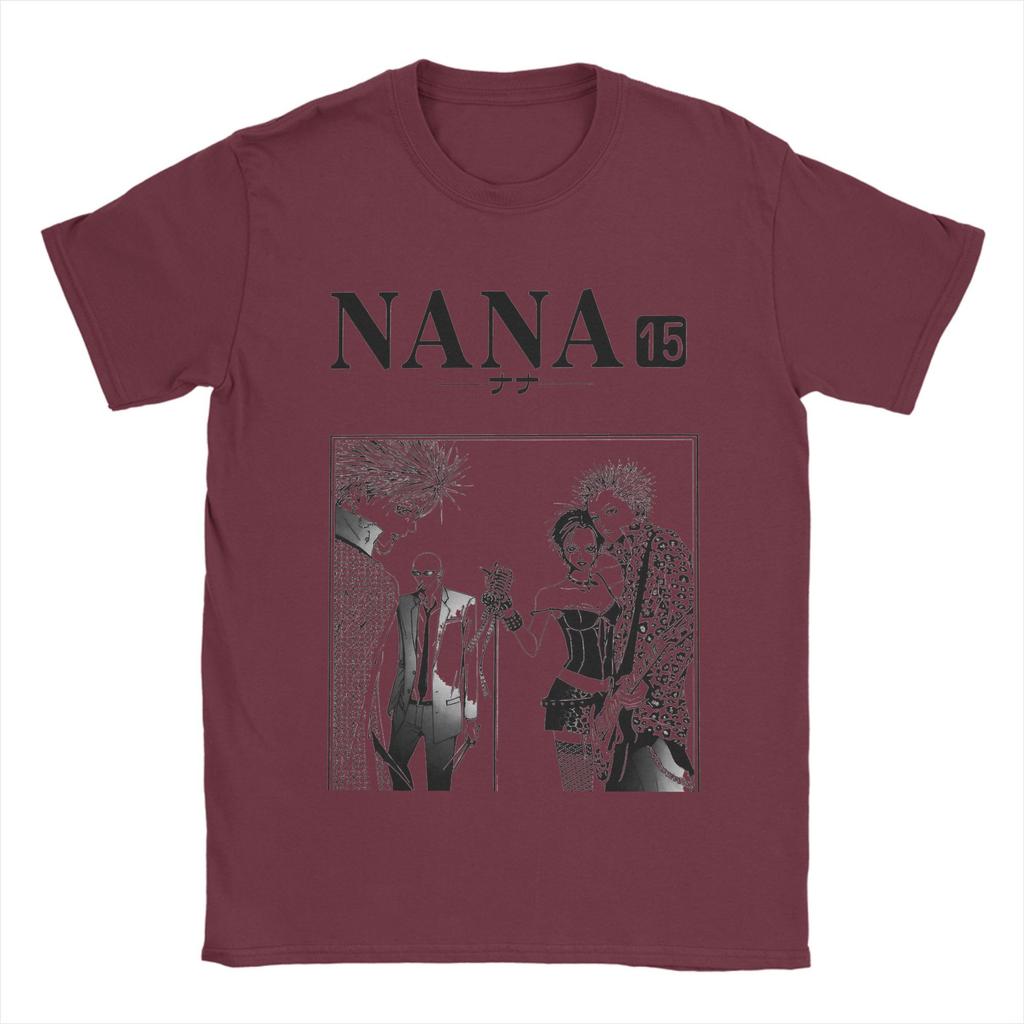 Men's T-Shirts Retro Nana Manga   Unique Cotton Tees Short Sleeve Poster T Shirts Crew Neck Clothing Gift