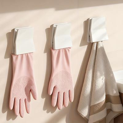 1pc Kitchen Glove Holder, Dishwashing Glove Hook, Household Rubber Glove Storage Rack, Dishcloth Clip, Glove Hanger