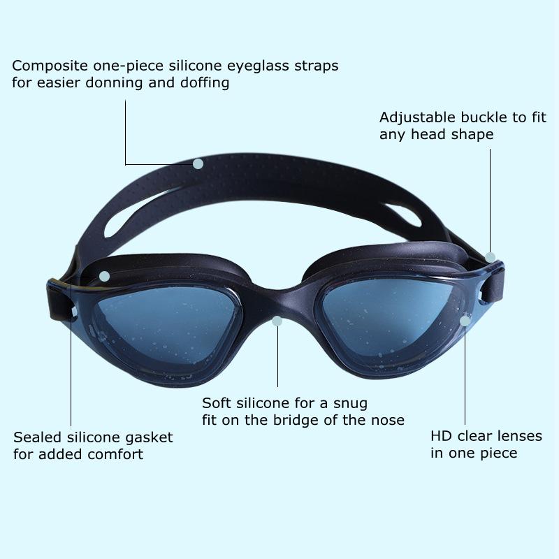 Professional Swimming Goggles Men Women Pool Glasses Anti-fog UV Protection Adjustable Swim Eyewear Waterproof Diving Glasses