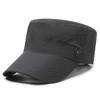 Summer Sunshade Flat Top Hat Men's Outdoor Quick-Drying Hat Fishing Breathable Hat
