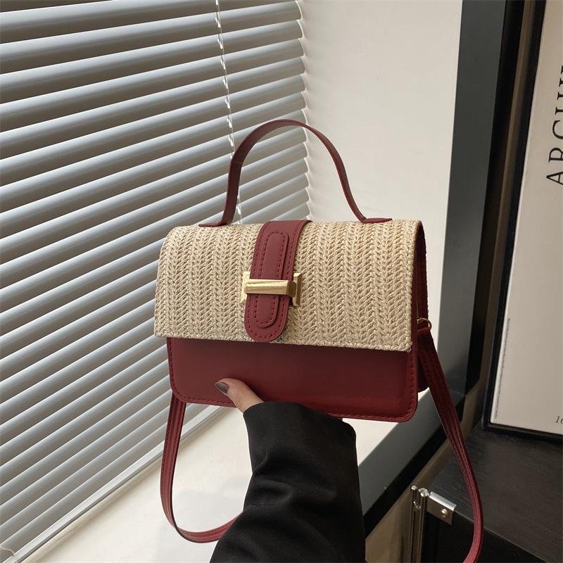 New Contrasting Colors, Fashionable Casual and Versatile Women's Handbags, High-quality Textured Shoulder Messenger Bags, Popular In Summer